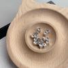 Contas ocas banhadas a ouro com preservação de cor, contas de prata, contas de cristal, contas soltas, pulseira, colar, acessórios artesanais faça você mesmo