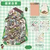Adesivos de Paisagismo para Descompressão de Desenho Animado, Colagem Criativa de Mini Cenário, Colagem de Paisagismo DIY, Adesivos 3D Estéreo para Caderno