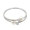 Pulsera Coreana de Resina Ins con Circonita Perla Estrella Doble Capa Moda Commute Anillo de Mano Lujo Ligero Sensación de Alta Gama Joyería de Mano para Mujeres