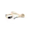 Conjunto de coleira e guia para animais de estimação com estampa estilo vintage, direto da fábrica, duas peças, ajustável para gatos e cães de pequeno e médio porte.