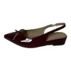 Sandalias cerradas exquisitas de estilo francés para mujer, nuevo modelo primavera-verano 2026, con lazo y talón abierto, adecuadas para combinar con vestidos, zapatos de tacón de punta para la noche