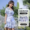 Traje de baño para mujeres de mediana edad y mayores, traje de dos piezas conservador estilo falda con shorts tipo boxer, que oculta el abdomen y adelgaza, traje de baño de talla grande para madres