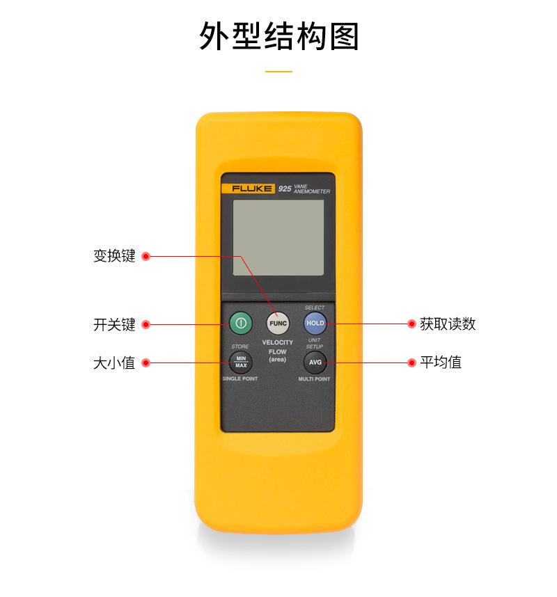 福禄克叶轮式风速仪FLUKE925热线式风速仪F923手持式风速测量仪
