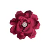 Nuevo paño de satén Flor de Diamante Perla núcleo ola flor pequeña accesorios para el cabello hechos a mano DIY tocado zapatos sombrero accesorios