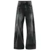 Jeans Denim Lavado Retro Americano Masculino Primavera e Outono Corte Limpo Streetwear Cool Calças Longas de Perna Reta Solta Perna Larga