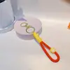 Lanyard de garra de gato de borracha macia de desenho animado pingente de chaveiro de carro acessórios de chaveiro de cor de doce macaron fofo decoração de bolsa