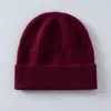 Chapéu 100% caxemira pura, chapéu de tricô para outono e inverno, gorro estiloso, chapéu quente que cobre as orelhas, chapéu para clima frio, chapéu masculino de topo redondo