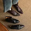 Botines Chelsea de ante lavado al agua con suela silenciosa, colección otoño/invierno 2026, tacón medio grueso, punta fina, botines de piel auténtica para mujer, tallas 40-42 (tallas grandes)