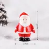 Novo Papai Noel Boneco de Neve Trem Micro Paisagem Cena de Neve Enfeites Vela Presente Meias Sino Artesanato de Resina