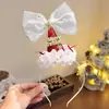 Accesorios para la Cabeza de Navidad Reno Lazo Diadema para el Cabello Femenina Creativa Divertida Pasador Diadema de Astas Diadema para Disfraz de Fiesta Cabello