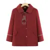 Abrigo de otoño para mujer de la abuela, para mediana edad y mayores, nueva ropa holgada estilo chino talla grande, top elegante para señoras mayores y madres
