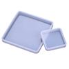 Molde de silicona para tablero de prensado de arcilla cuadrada, tamaño de gota de pegamento de espejo, base de soporte, accesorios de material de bricolaje