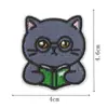 Parches de Tela Bordados de Gatos Divertidos Insignias Adhesivas Termoadhesivas para Pantalones / Estuches Decoración DIY Pegatinas