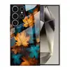 Funda Adecuada para Teléfono Móvil Samsung S24 S25Ultra Hoja de Arce A17 Funda de Cristal Comercio Exterior Borde Suave S26 Funda Protectora Negra A07