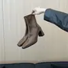 Botas de Caña Alta Delgadas con Tacón Alto First Encounter Season para Mujer, Nuevas Botas de Chimenea de Cuero Suave con Tacón Grueso 2026, Botines Chelsea