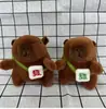 Celebridad de internet lindo capibara capibara colgante peluche juguete muñeca bolsa colgante llavero Muñeca Muñeca
