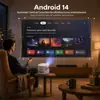 Proyector para el Hogar HD Inteligente Android Mini Portátil WiFi Inalámbrico Duplicación de Pantalla del Teléfono Cine en Casa