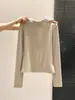 Top Estilo Hot Girl com Ajuste na Cintura e Gola Meio Aberta para Mulheres, Roupa Térmica para Outono e Inverno, Estilo Zíper, Caimento Normal nos Ombros, Camada Base de Manga Longa