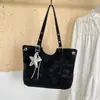 Bolso de Motocicleta Retro Escarchado de Otoño 2026 Nueva Moda Coreana Bolso Tote Gran Capacidad Moda Versátil Bolso de Hombro Único