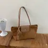 Bolso de Mano Retro con Estampado de Leopardo para Mujer 2026 Nuevo de Gamuza y Felpa Gran Capacidad Bolso de Hombro Estilo Milenial para Viajes Diarios Bolso de Axila