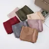 Bufanda Jacquard de Satén con Hojas de Color Sólido Transfronteriza Bufanda Larga Transpirable Suave Seda Artificial Chal tipo Turbante con Caída