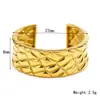 Estilo INS transfronterizo lujo ligero alta calidad variedad anillo abierto de acero de titanio femenino nicho temperamento anillo chapado en oro ajustable
