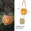Lámpara Solar Exterior Comunitaria Lámpara Colgante de Bambú Decoración de Patio Lámpara de Atmósfera Retro para Jardín Balcón Linterna tipo Bolso