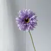 Gérbera Escovada Simulada de Ramo Único Decoração de Casa Gérbera Branca Simulada Atacado Transfronteiriço Flores de Casamento