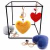 Llavero de Borla Corazón de Durazno Lindo Colgante para Bolso Llavero de Felpa con Forma de Corazón Colgante Creativo Pequeño Regalo
