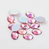 Mesa de imitación de acrílico, mesa de taladro, fondo plano ovalado, corte plano, arte de uñas, teléfono móvil, joyería DIY, taladro de cristal de cristal multicolor