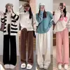 Pantalones de maternidad para primavera y otoño 2026 modelo nuevo, no aprietan la barriga, talla grande, para mujeres petite, pantalones acampanados de chenille para maternidad para otoño