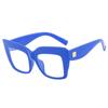 Nueva Moda Ojo de Gato Cuadrado Marco Grande Espejo Plano Ins Trendy Celebridad de Internet Mismo Estilo Casual Armazón de Lentes Anti-Luz Azul