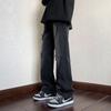 Pantalones oversize de Moda Nacional Sentido de Diseño de Alta Gama Sentido Americano Bloque de Color Jeans Rotos High Street Pantalones de Hombre Pantalones de Pierna Ancha