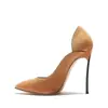 Zapatos de Moda Europeos y Americanos Transfronterizos Puntiagudos Costura Tacón Fino Zapatos de Pasarela AliExpress Talla Grande zapatos de mujer
