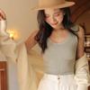 P Chaleco grueso modal cálido de otoño e invierno para mujer con diseño de encaje sexy para chica popular se puede usar por fuera