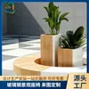 Asiento para alcorque de árbol de fibra de vidrio, banco largo integrado, taburete de arte interactivo para plaza, silla para paisaje de calle comercial, personalizado de fábrica