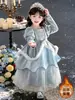 Vestido de Princesa para Niña 2026 Nuevo Frozen Elsa Lolita Vestido de Cumpleaños para Niña Elsa Vestido Largo