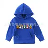 Sudadera con capucha para niños de comercio exterior, nuevo color liso con estampado de letras navideñas, suéter con capucha para niños de primavera y otoño, popular en Europa y Estados Unidos