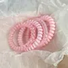 Novedad de Verano Color Degradado Cable de Teléfono Goma para el Cabello para Niñas, Diadema de Alta Elasticidad para Moño, Accesorio para el Cabello de Goma