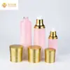 Salón de belleza con juego de vidrio botella de crema de 50 g Agua Pura Rocío Material de Empaque para Cuidado de la Piel Botella de Loción con Dispensador de 100 ml