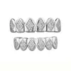 Grillz de Hip-Hop Transfronterizos Microincrustados de Circonita en Forma de Diamante Tendencia Unisex Personalizado Accesorio de Grillz Dorado para Halloween