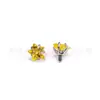 Pendientes de Titanio F136 con Estrella de Cinco Puntas y Circonita Engastada en Garras Pendientes de Hélice con Circonita de Estrella Aleación de Titanio G23 Joyería para Piercings
