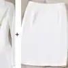 Conjunto de Traje Pequeño de Nuevo Estilo para Mujer Transfronterizo, Traje de Tres Piezas Elegante Color Rojo Rosa para Primavera y Otoño al por Mayor, Manga Larga
