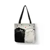 Amazon Hd Bolsa de Compras de Lino Impresa por Transferencia Térmica Serie Gato Ecológica Portátil Bolsa de Lino Lona Casual