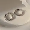 2025 Nuevo Pendiente de Moda de Alto Nivel con Sentido de Nicho Pendiente de Aguja de Plata Simple Lujo Ligero Pendientes de Círculo Grande Pendientes para Mujer