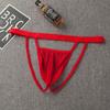 Tanga doble sexy para hombre, ajustado, transparente, de malla, de cintura baja, con forma de U, ropa interior para hombre, pantalones tipo T gay
