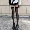Medias calcetines negros hasta el muslo calcetines blancos hasta la rodilla calcetines finos de primavera y verano calcetines para pantorrilla de mujer medias blancas a media pierna jk
