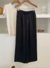 Moda Verano 2026 Nuevo Estilo Chino Pantalones Anchos para Mujer, Delgados y con Caída, Cintura Elástica, Sueltos Estilo Nacional Largos