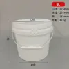 Cubo de plástico redondo cuadrado portátil 2L transparente grado alimenticio PP cubo de yogur 1L cubo de arroz engrosado especificaciones de juguete ordenadas