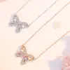 Colar de Laço em Prata S925, Design de Nicho Levemente Luxuoso, Corrente de Clavícula de Alta Qualidade, Cheio de Diamantes, Corrente de Pescoço Versátil e Elegante em Prata Esterlina